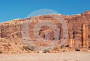 Petra, Petra Archaeological Park, royal, tomb, Jordan, Middle East, mountain, desert, landscape, climate change