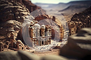 Petra\'s Miniature World: Tilt-Shift Photography for Invitations and Posters.