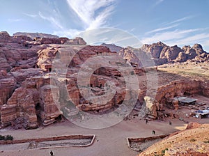 Petra - Scorcio della Strada delle Facciate dalle Tombe Reali photo