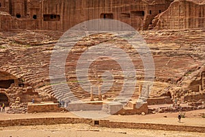Petra Theater, a Nabataean theater in Petra, Jordan