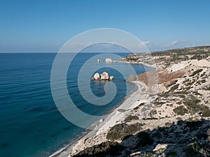 PETRA TOU ROMIOU, CYPRUS: Aphrodite`s rock and beach near Pafos