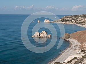 PETRA TOU ROMIOU, CYPRUS: Aphrodite`s rock and beach near Pafos