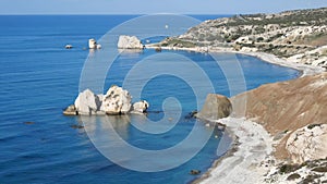 PETRA TOU ROMIOU, CYPRUS: Aphrodite`s rock and beach near Pafos