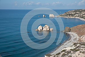 PETRA TOU ROMIOU, CYPRUS: Aphrodite`s rock and beach near Pafos