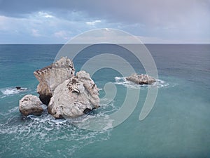 Petra tou romiou, legendary birthplace of godess aphrodite in cyprus