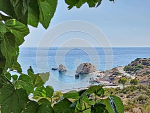 Petra tou Romiou rock, Aphrodite\'s birthplace in Paphos, Cyprus photo