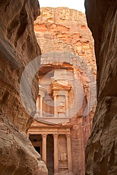 Petra - the Treasury viewed from the siq