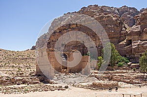 Petra. View to the temple Qasr Al-Bint.