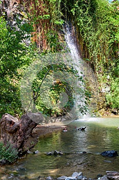 Petras Androginou waterfall in the Kakopetria town. Nicosia District. Cyprus