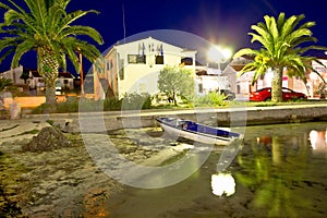 Petrcane village evening waterfront view