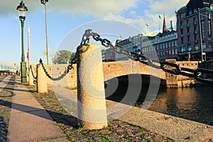 Petri Bridge in the old town of Malmo, Sweden