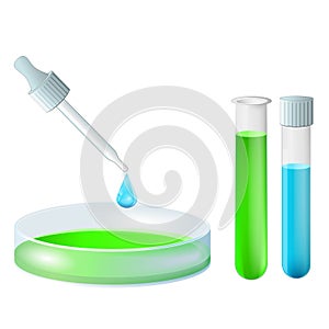 Petri dish and pipette