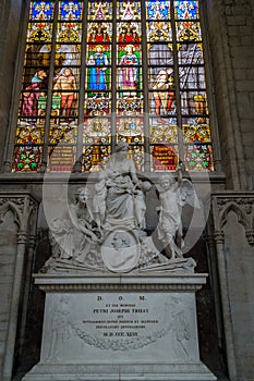 Petri Josephi Triest memorial in Cathedral of St. Michael and St. Gudula photo