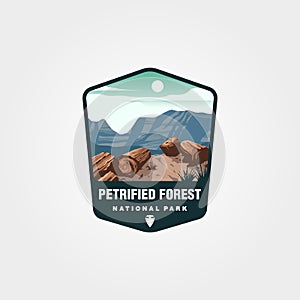 Petrified forest national park emblem vector symbol illustration design