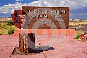 Petrified Forest National Park Sign Board