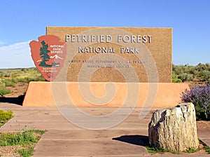 Petrified Forest National Park Sign Board photo