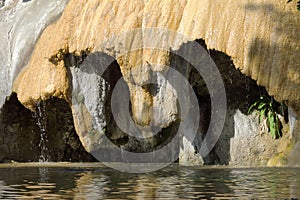 Petrified Fountain of RÃ©otier puddle, french Hautes-Alpes