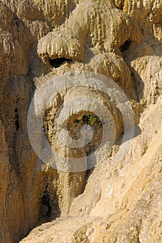 Petrified Fountain of RÃ©otier sediment, Hautes-Alpes, France