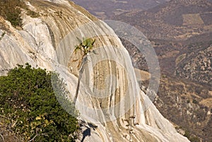 Petrified waterfall in Oaxaca, Mexico