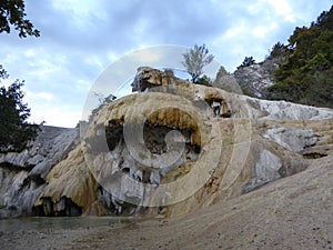Petrifying fountain in the French Alps