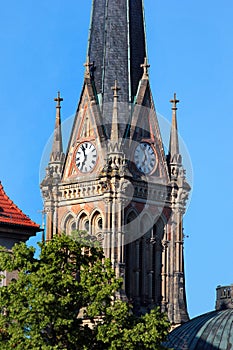 Petrikirche, a Protestant church building in Chemnitz, Germany photo