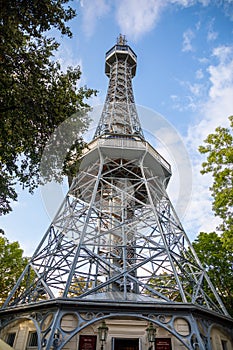 Petrin Lookout Tower, The little eiffel tower on Petrin hill, Prague, Czech Republic