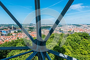 The Petrin Lookout Tower in Prague, Czech Republic