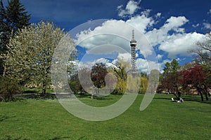 Petrin in spring in Prague