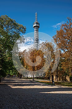 Petrin Tower at Petrin Park - Prague, Czech Republic