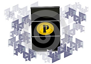 Petro, cryptocurrency concept.