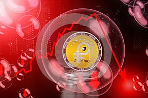 PETRO PTR coin in a soap bubble