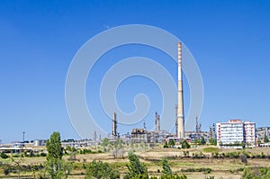 Petrochemical industrial rafinery chimney