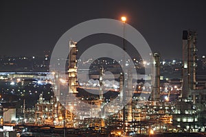 Petrochemical industry in the night time