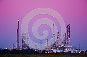 Petrochemical oil refinery plant