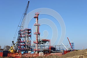 Petrochemical plant construction site