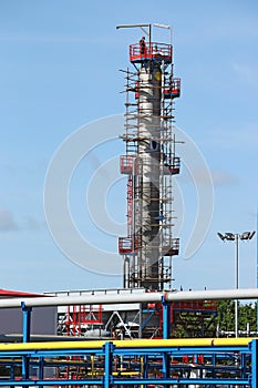 Petrochemical plant construction site