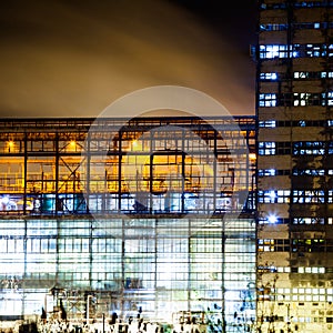 Petrochemical plant in night