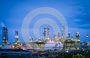 Petrochemical plant twilight