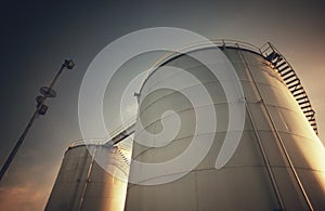 Petrochemical storage tanks