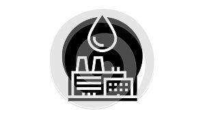 petrochemicals industrial chemical factory glyph icon animation