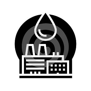 petrochemicals industrial chemical factory glyph icon vector illustration