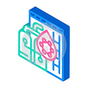 petrochemicals laboratory equipment isometric icon vector illustration