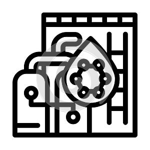 petrochemicals laboratory equipment line icon vector illustration