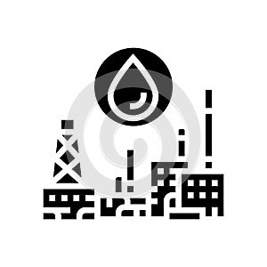 petrochemicals oil industry glyph icon vector illustration
