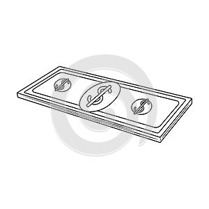 Petrodollars.Oil single icon in outline style vector symbol stock illustration web.