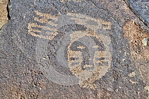 Petroglyph of Native American