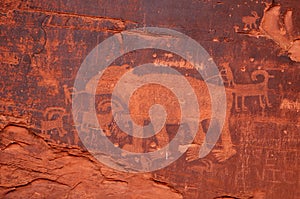 Petroglyph Panel Along Potash Road