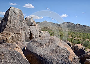 Petroglyph or prehistoric carvings of the Hohokam