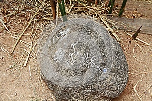 Petroglyph Replica in Las Lagunas de Anza Wetlands