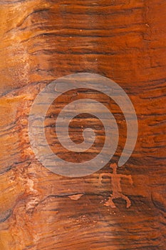 Petroglyph on Rock Wall